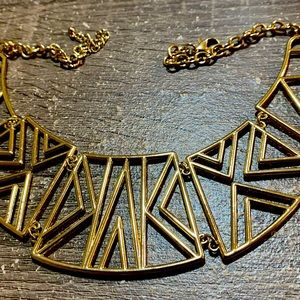 Geometric gold plated necklace